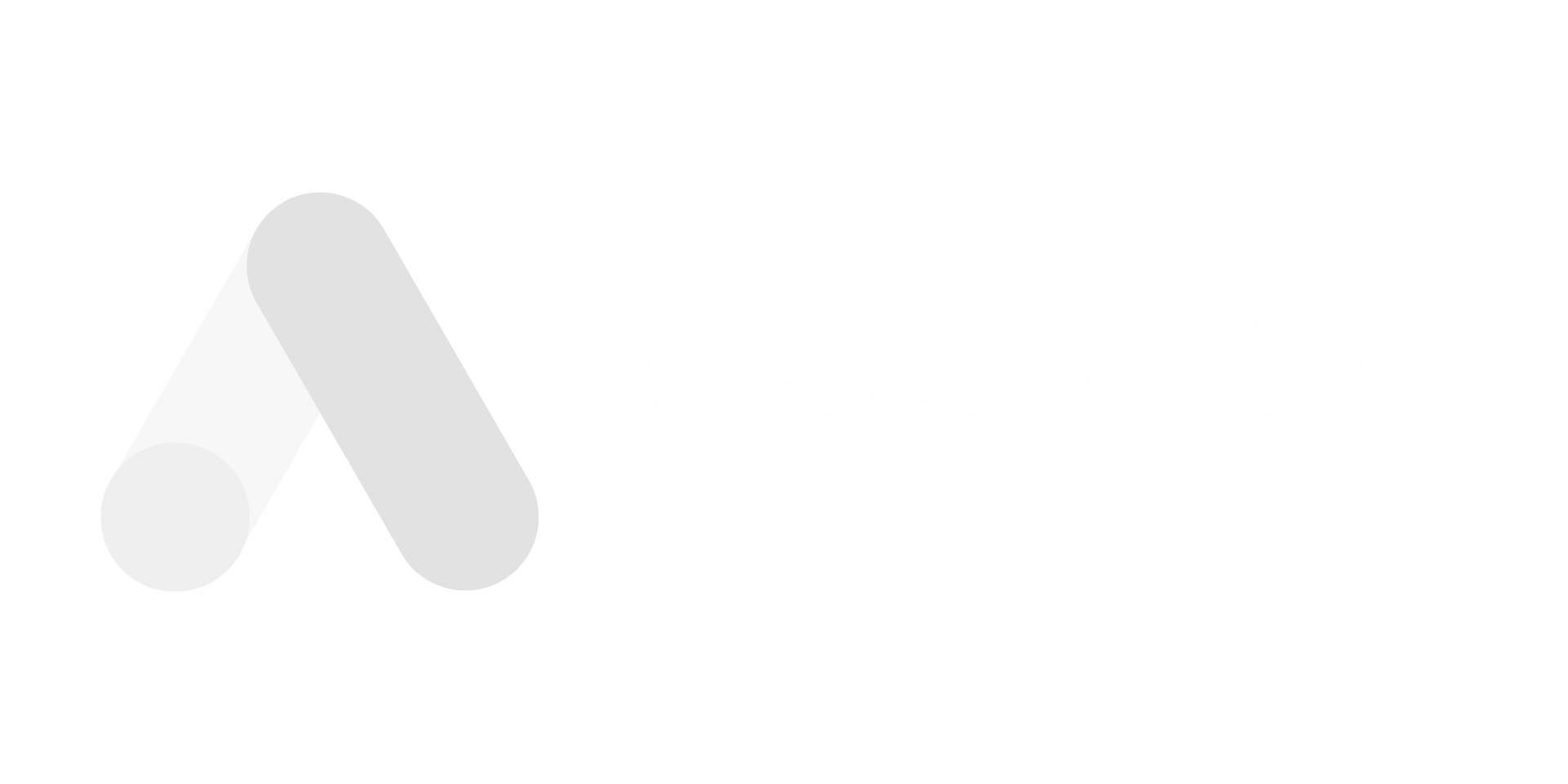 Logotipo de Google Ads en blanco